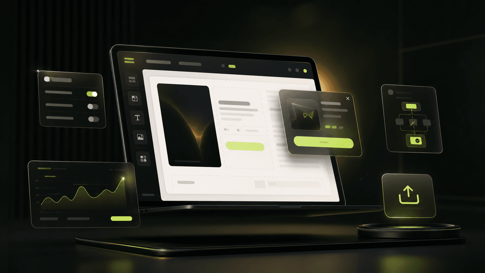 Interface premium da XVETRA para criar paginas de pre-venda, popups e acompanhar metricas.